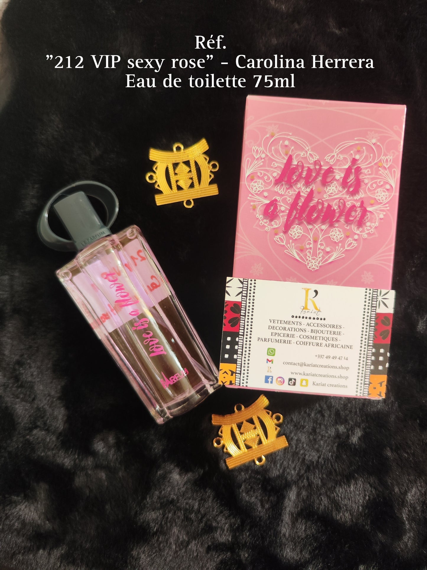LOVE IS A FLOWER 75ML - "212 VIP sexy rose - C.H"