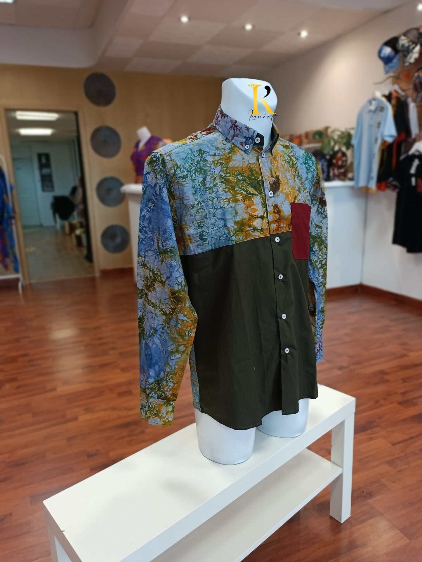 Chemise batik multicolor