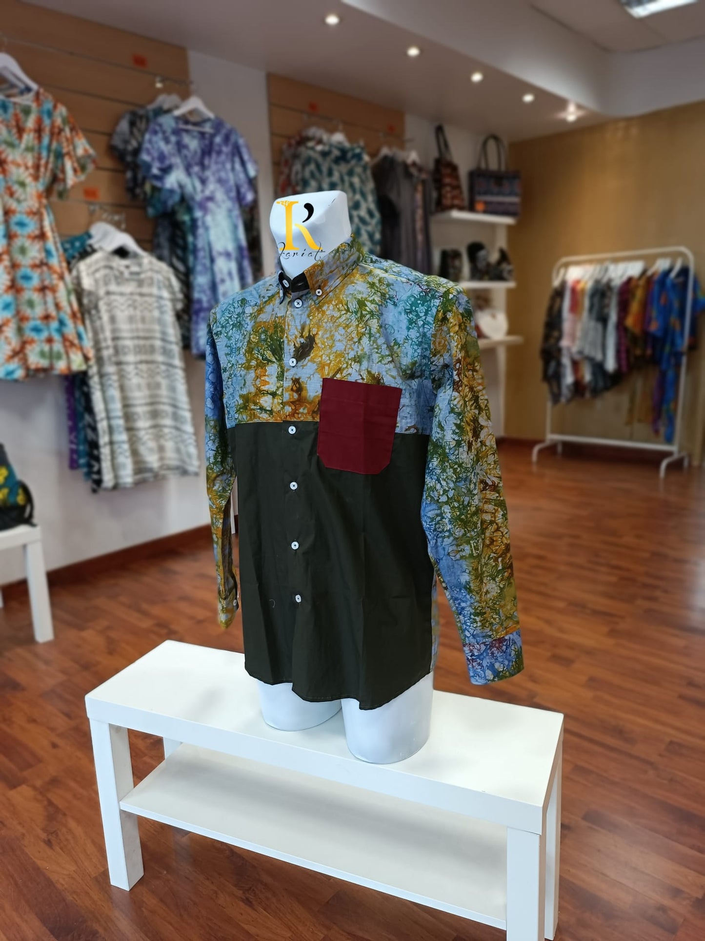 Chemise batik multicolor