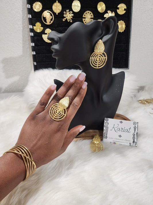 Amira / Bague & boucles d'oreilles ethnique
