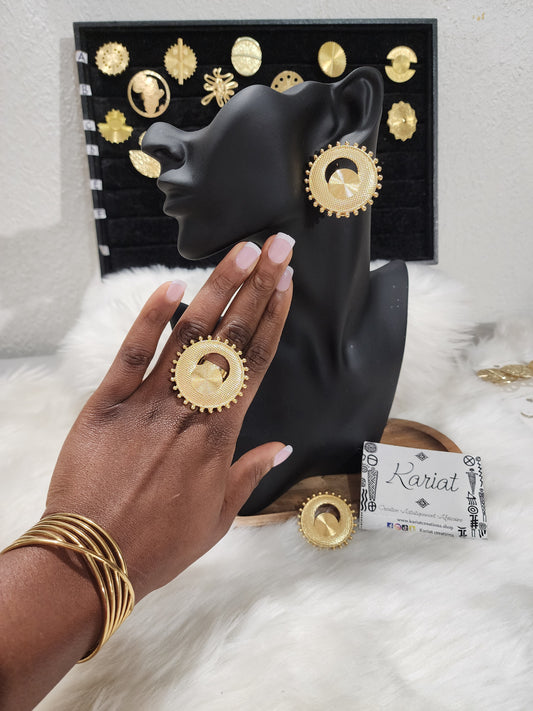 Pofpof / Bague & boucles d'oreilles ethnique