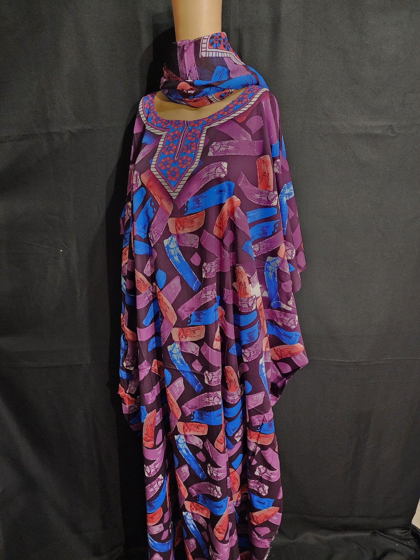 Boubou + Foulard Polyester