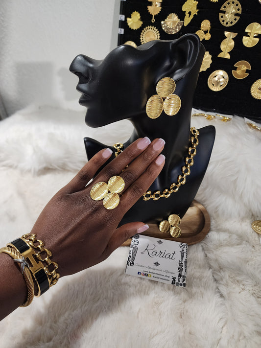 Triya / Bague & boucles d'oreilles ethnique