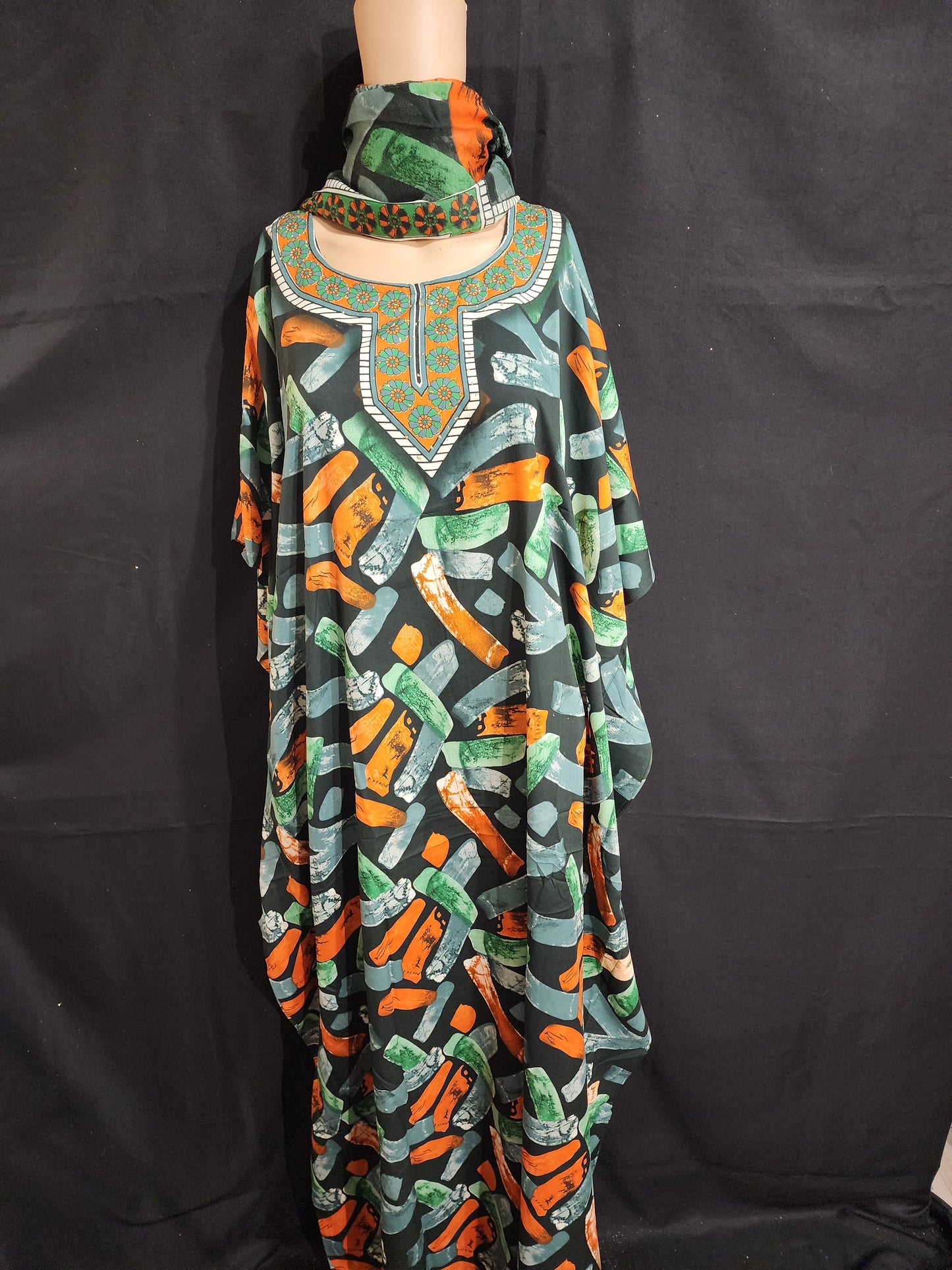Boubou + Foulard Polyester